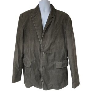 J Crew Mens Corduroy Blazer Jacket Brown Size XL 3 Button Pockets
